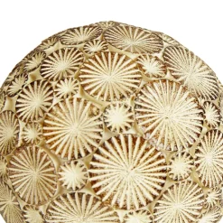 6 boules déco ethniques marron en résine