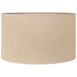 Abat jour en coton et lin beige h24cm - Ter-Bohem