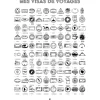 Affiche visas de voyages 50x70cm