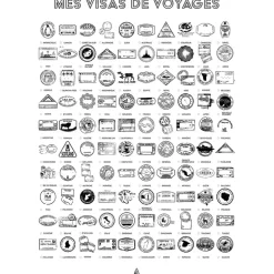 Affiche visas de voyages 50x70cm