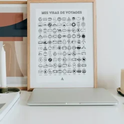 Affiche visas de voyages 50x70cm