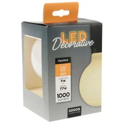 Ampoule led filament opaline globe - 9 w. 1000 lm. e27. g95.