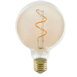 Ampoule spirale globe ambree