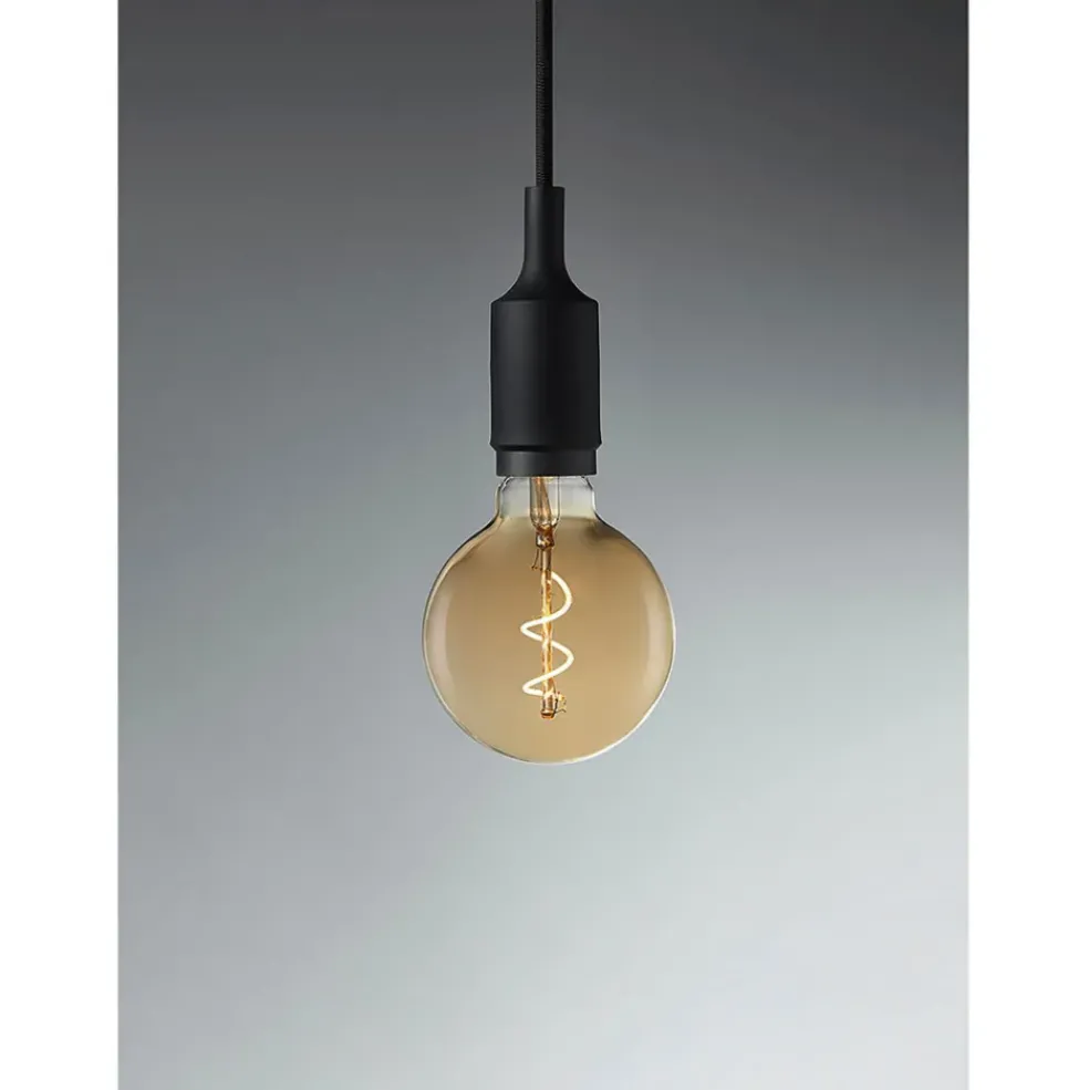 Ampoule spirale globe ambree