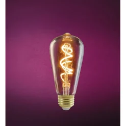 Ampoule spirale poire ambree