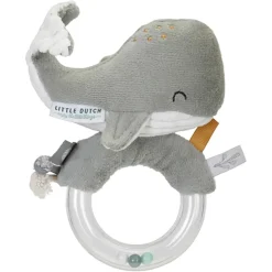 Anneau hochet baleine - ocean mint