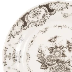 Assiette à dessert en faïence gris d20cm - clothilde
