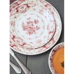 Assiette à dessert en faience bordeaux d20cm - clothilde