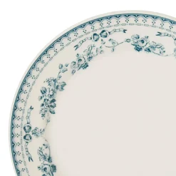 Assiette à dessert en faience bleu ancien d20cm - faustine