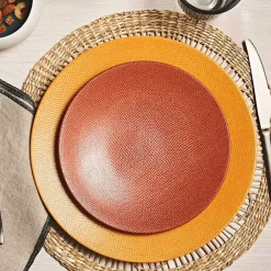 Assiette à dessert en gres terracotta d21cm - vesuvio
