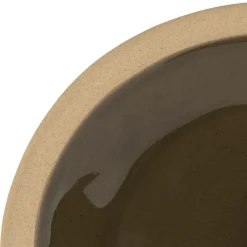 Assiette à dessert en grès kaki d21.5cm - Jade