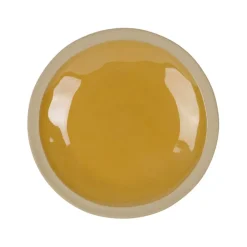 Assiette à dessert en grès curry d21.5cm - Jade