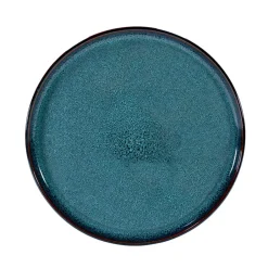 Assiette à dessert en grès bleu d20cm - Volga