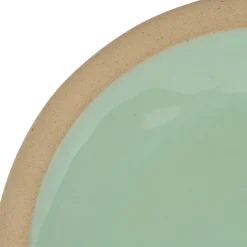 Assiette à dessert en grès vert d'eau d21.5cm - Jade