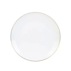 Assiette à dessert en porcelaine lisere doré d20cm