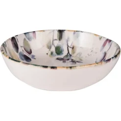Assiette à pates en faïence blanc d22cm - Garden