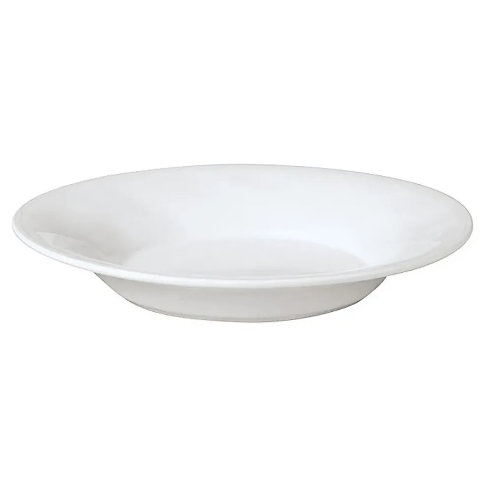 Assiette à pâtes en faïence blanche d27cm - constance