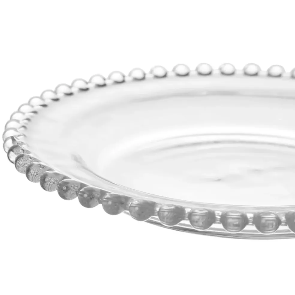 Assiette a dessert en verre d20cm - perloa