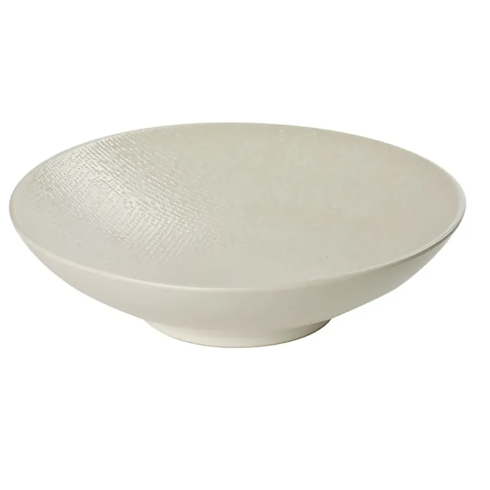Assiette calotte en grès crème d19cm - vesuvio