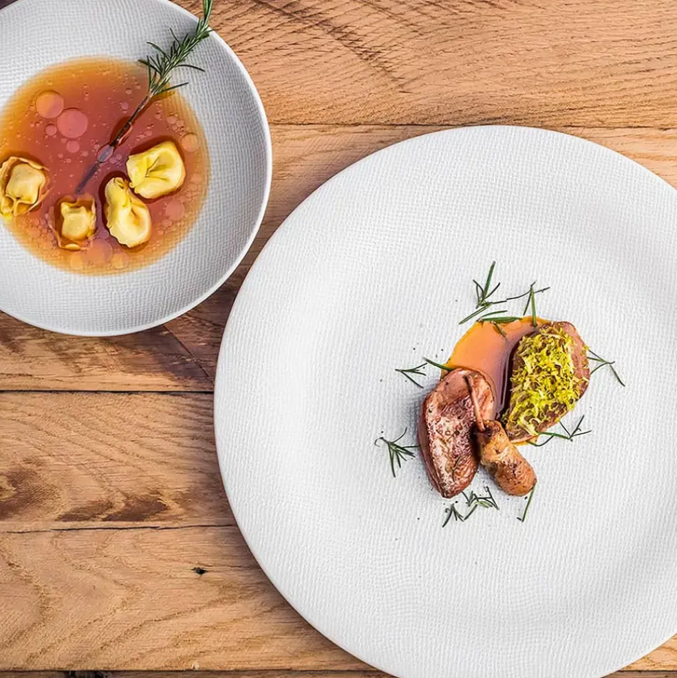 Assiette calotte en grès crème d19cm - vesuvio