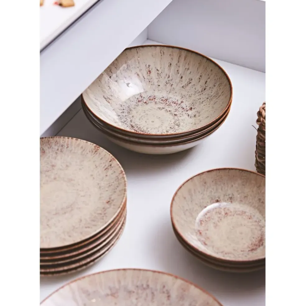 Assiette calotte akaris brun d22cm en gres