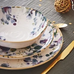 Assiette calotte en faïence blanc d19cm - Garden