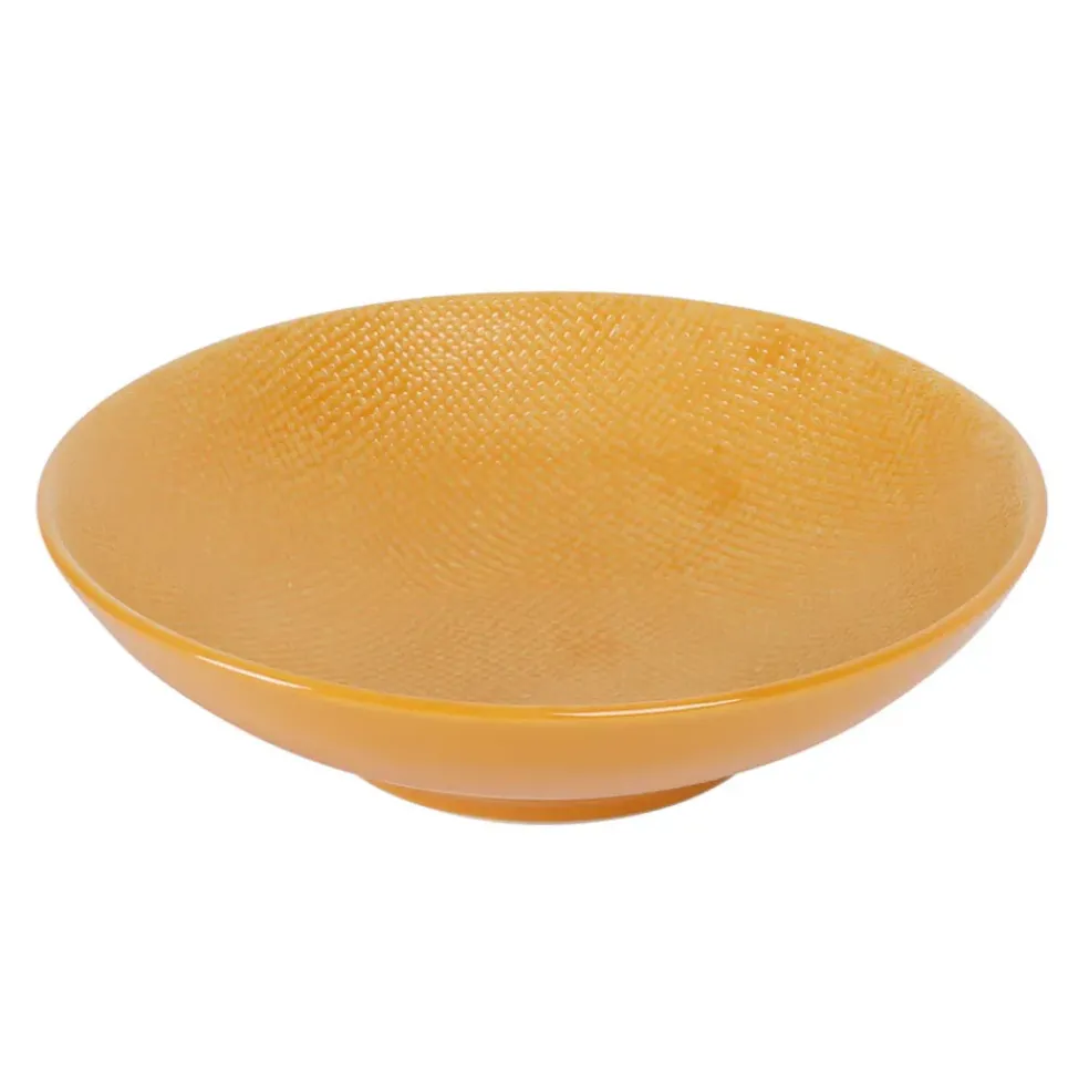 Assiette calotte en gres safran d19cm - vesuvio