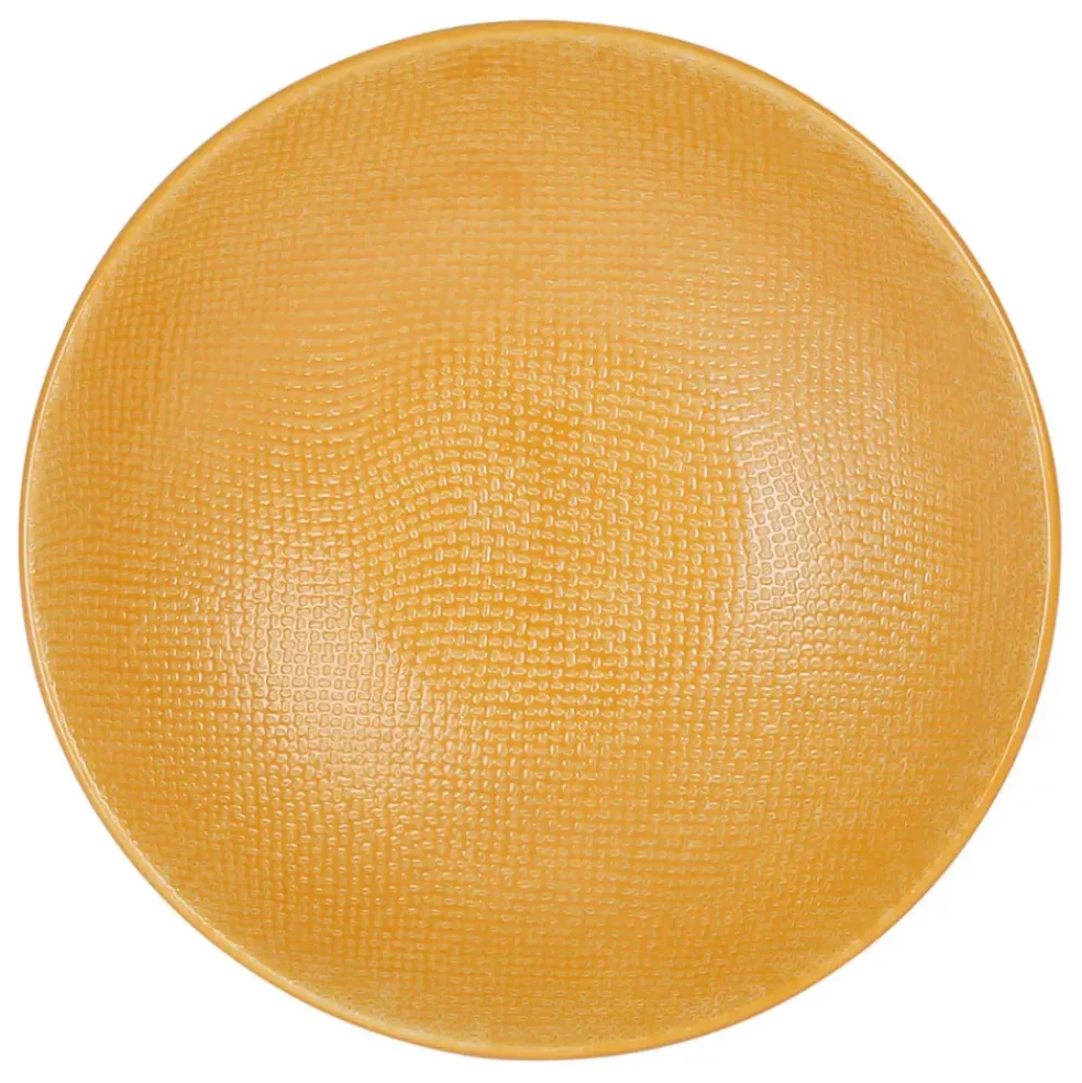 Assiette calotte en gres safran d19cm - vesuvio