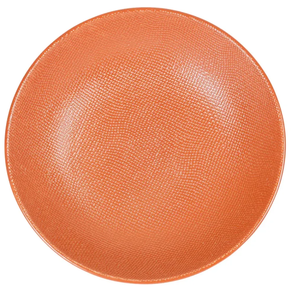 Assiette calotte en gres terracotta d25cm - vesuvio