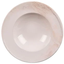 Assiette calotte en grès blanc d27cm - Mojave