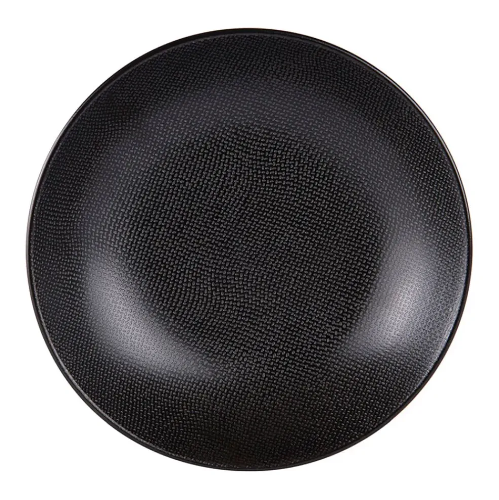Assiette calotte en grès noir d25cm - Vesuvio