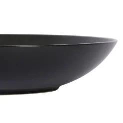 Assiette calotte en grès noir d25cm - Vesuvio