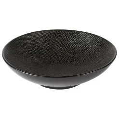 Assiette calotte en grès noir d19cm - vesuvio