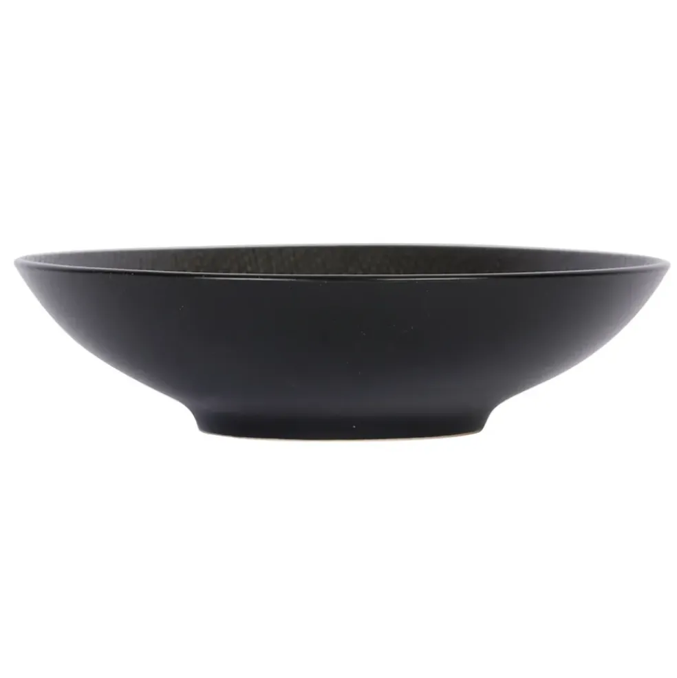 Assiette calotte en grès noir d19cm - vesuvio