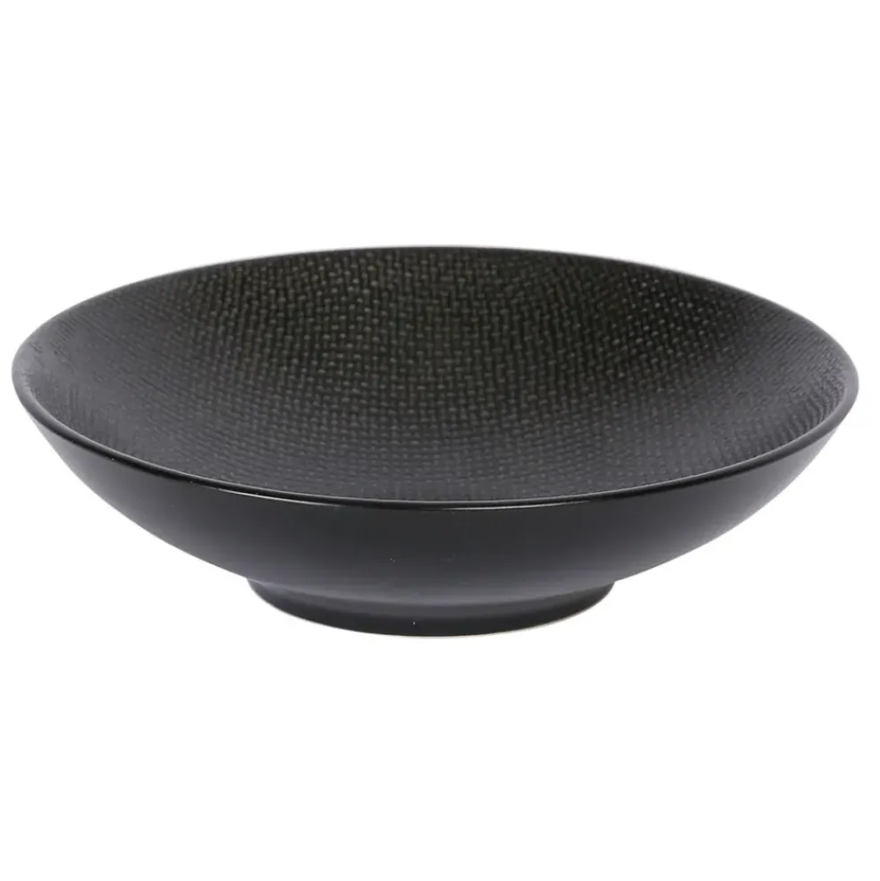 Assiette calotte en grès noir d19cm - vesuvio