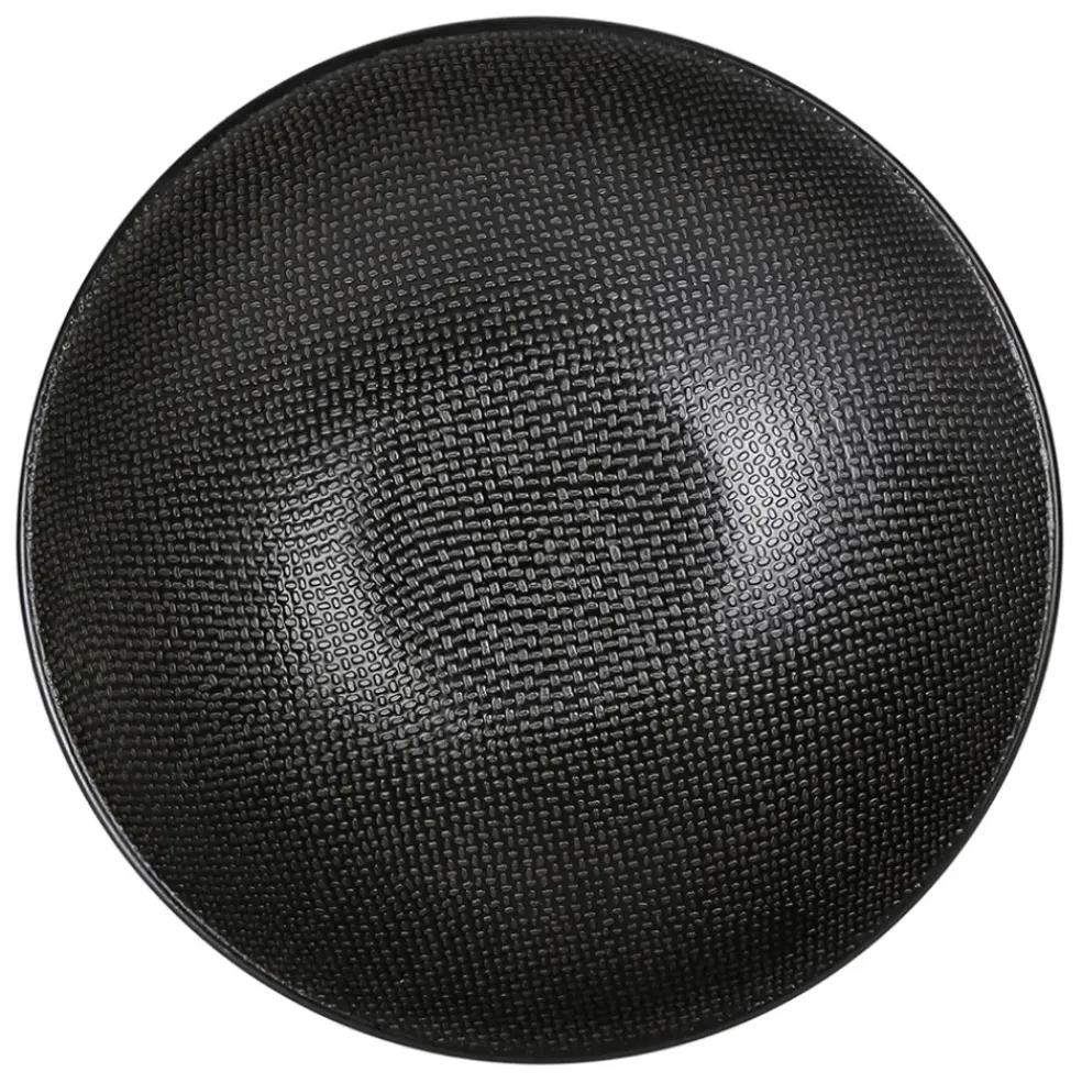 Assiette calotte en grès noir d19cm - vesuvio