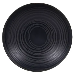 Assiette calotte en grès noir d22cm - moon
