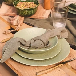Assiette calotte en grès sauge d19cm - Vesuvio