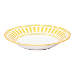 Assiette calotte en porcelaine jaune d22cm - Napoli