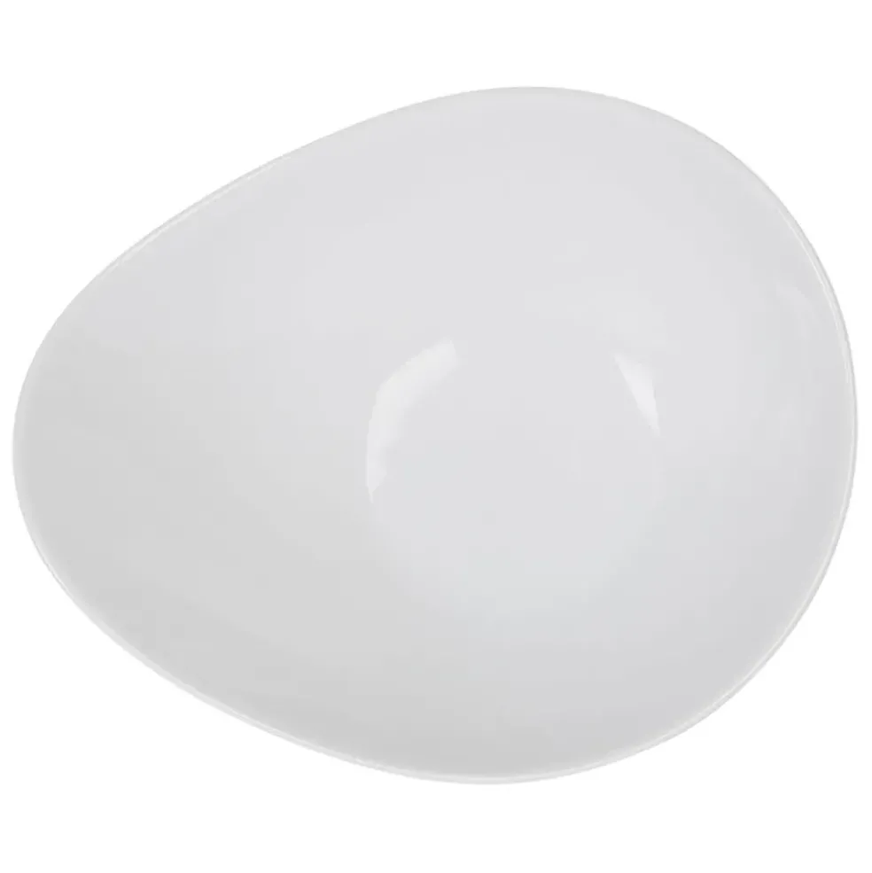 Assiette calotte en porcelaine blanc d19cm - Galet