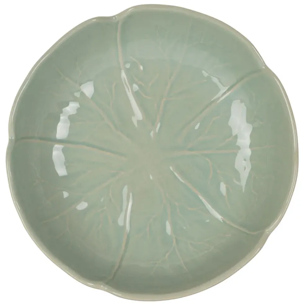 Assiette creuse chou en grès lichen d20cm