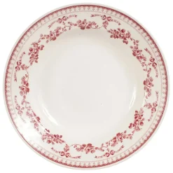 Assiette creuse en faïence bordeaux d23cm - faustine