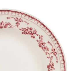 Assiette creuse en faïence bordeaux d23cm - faustine