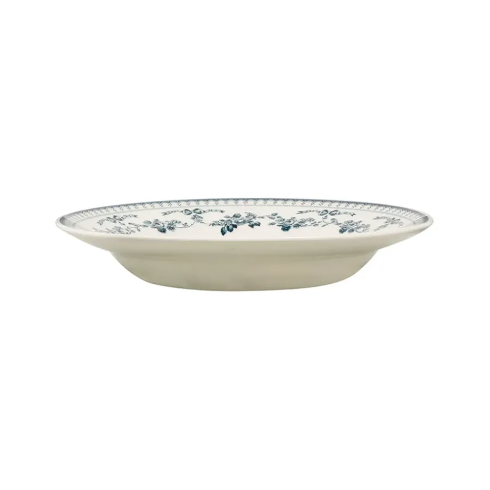 Assiette creuse en faïence bleu ancien d23cm - faustine