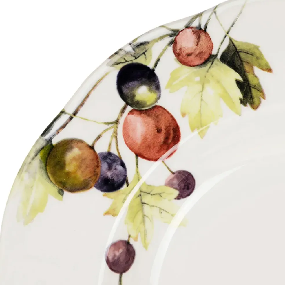 Assiette creuse en faïence blanche d22.9cm - Meredith