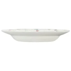 Assiette creuse en faïence multicolore d23cm - fleurs champs