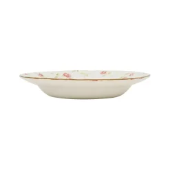 Assiette creuse en faïence rose et doré d23cm - Rose