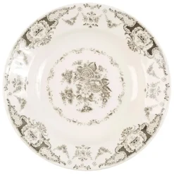 Assiette creuse en faïence gris d23cm - clothilde