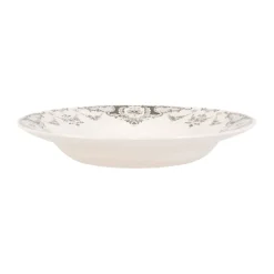 Assiette creuse en faïence gris d23cm - clothilde