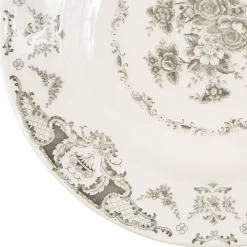 Assiette creuse en faïence gris d23cm - clothilde